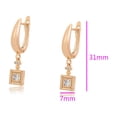 thumbnail image 2 of Aretes Colgantes Vintage con Swarovski Cuadrado Oro 18K Lam dorado Unitalla, 2 of 7