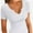 White, variant on Women Ribbed Short Sleeve Shirts Scoop Neck Slim Fitted Basic Tees Tops Summer Trendy
