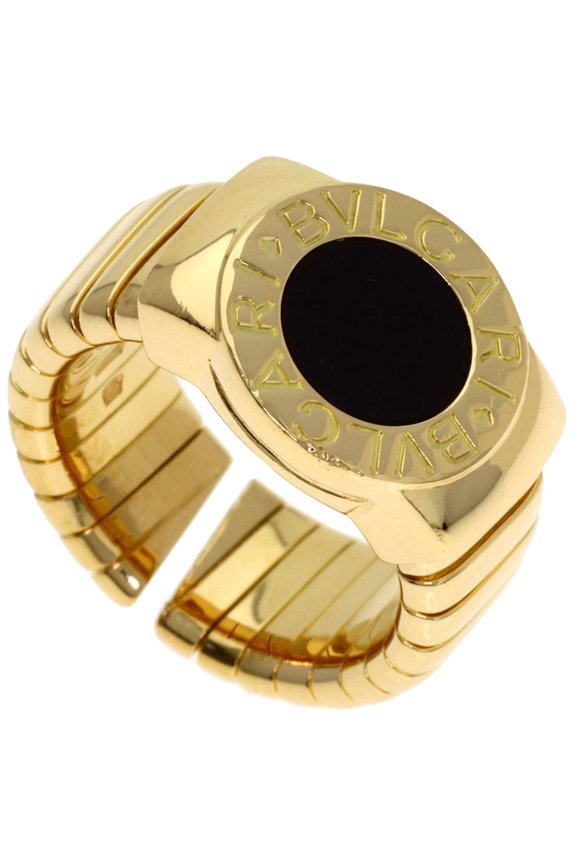 Pre-Owned BVLGARI Onyx Ring, 18K Yellow Gold, Women's