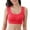 Red, variant on Women's Ultra Thin Ice Silk Sports Bra - Plus Size Wireless Design - Removable Pads - Breathable Nylon Spandex Support