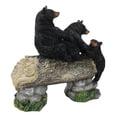 thumbnail image 6 of Forest Teamwork Black Bears And Cub Family Crossing Tree Log Bridge Figurine, 6 of 10