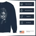 thumbnail image 6 of Sugar Skull Lace Sweatshirt Black White Day of the Dead Gothic Beauty Monochrome Dia de Los Muertos Elegant Crewneck, 6 of 7