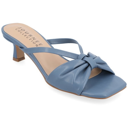 

Journee Collection Womens Starling Kitten Heel Two Tone Open Toe Pumps