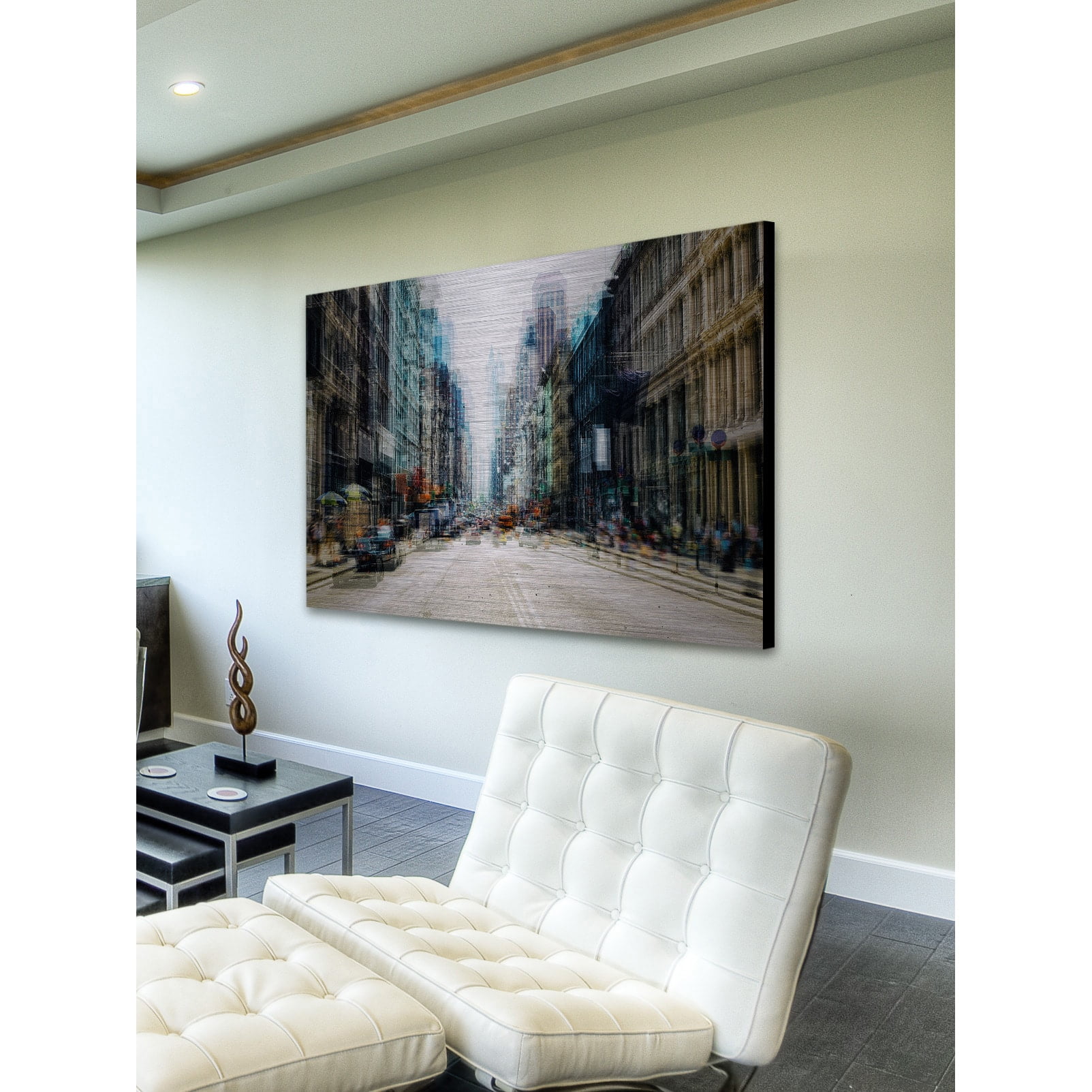 "Wide Avenue" Painting Print on Brushed Aluminum