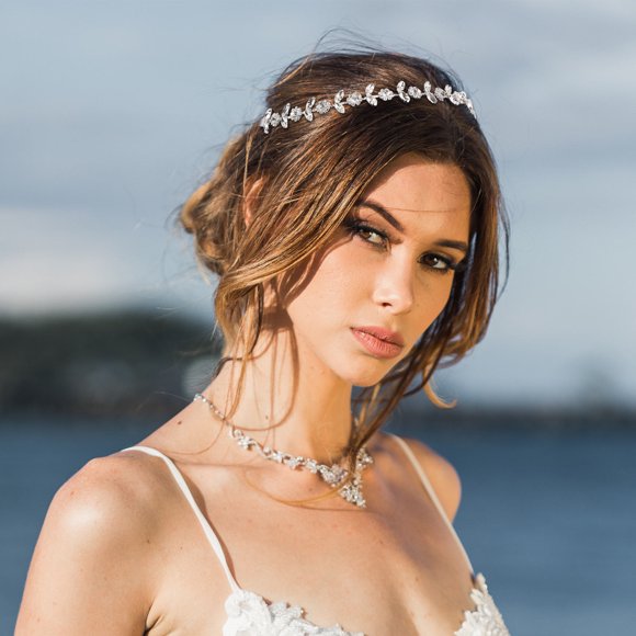 WEUVEB Accesorio Para De Novia En Plata Con Rhinestones Para Eventos Formales Y Celebraciones
