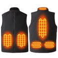 thumbnail image 5 of qafoshin Mens Heated Vest Zipper Double Control 6 Districts Warm Heated Jacket Lightweight USB-Powered Electrical Winter Coat with Built-In Control Button, 5 of 7
