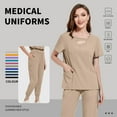 thumbnail image 2 of VIAOLI Women's Scrubs Set - Stretchy Medical Uniform with Pockets, for Nurses & Doctors, S-XXL, Multi-Color, 2 of 6