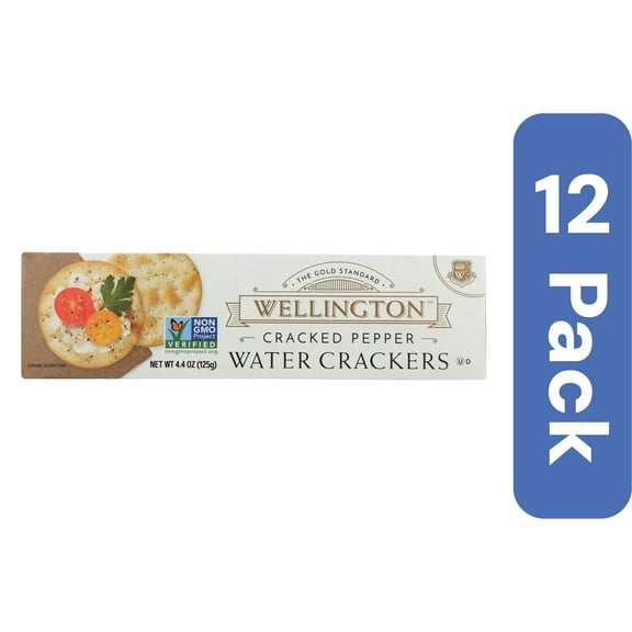 Wellington Water Crackers Cracked Pepper 4.4 oz (Pack Of 12)