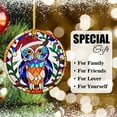 thumbnail image 6 of Owl Ornaments Ceramic For Christmas, Stained Glass Ornaments Ceramic Christmas 2025, 6 of 7