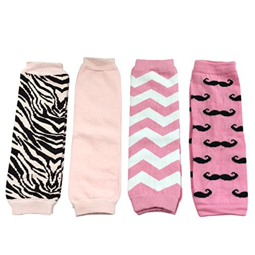 Baby-Toddler Girls Leg Warmers Patterned Dance Ruffles Princess Expressions 4 Pack