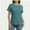Aqua, variant on Women's Lightweight Soft T-Shirt - Crew Neck, Curved Hem, Comfortable & Lounge Top, Trendy Tee