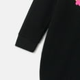 thumbnail image 4 of Barbie Girls Dresses Letter Heart Graphic Long Sleeve Hooded Sweatshirt Dress Sizes 2-9, 4 of 8