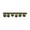 Green, variant on Belagio 1.25" Wide x 10 Yards, Pom Trim, 1 Bolt, Black