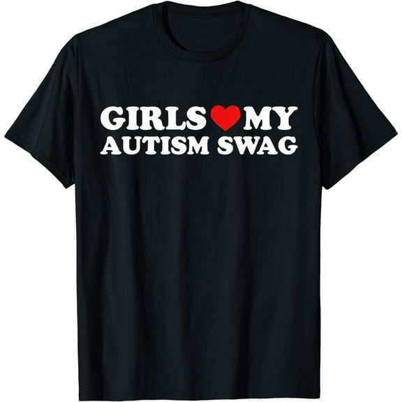 Girls Love My Autism Swag Funny Autistic Boy Gifts Awareness T-Shirt