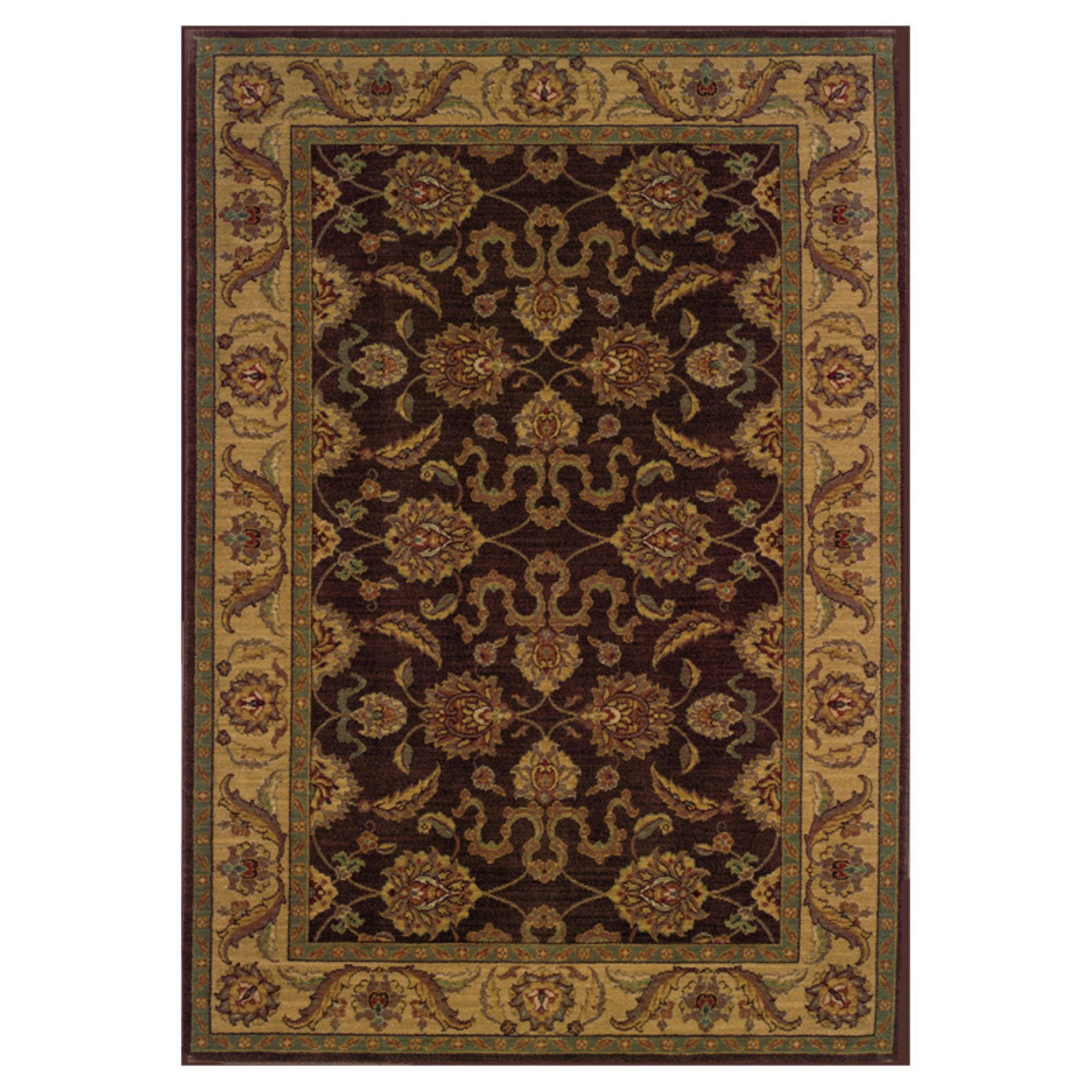 Oriental Weavers Allure 12B Burst Oriental Rug Brown