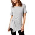 thumbnail image 2 of Blusa con frente torcido Rachel Roy para mujer gris grande, 2 of 2