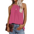 thumbnail image 2 of Beach Vacation Clothes for Women Camp Top Women Cute Blouses Stripe Top Leather Corset 4 1 Bra Shelf Breastfeeding Carry Camisole Memory Foam Camisole Organic Summer Hanging Neck Vest Pink S, 2 of 9