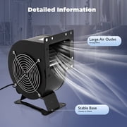 120W 110V High CFM Centrifugal Squirrel Cage Blower Fan, 196CFM Airflow Replacement Fan for Wood Stove, Furnace Boiler, Extruder Cooling & Duct Ventilation