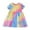 M156 Yellow, variant on Tfken Summer Girls Dresses Tie Dye Crew Neck Short Sleeve Dresses Trendy Daily Wear Children Comfortable Clothes Blue Size 5-6 Years