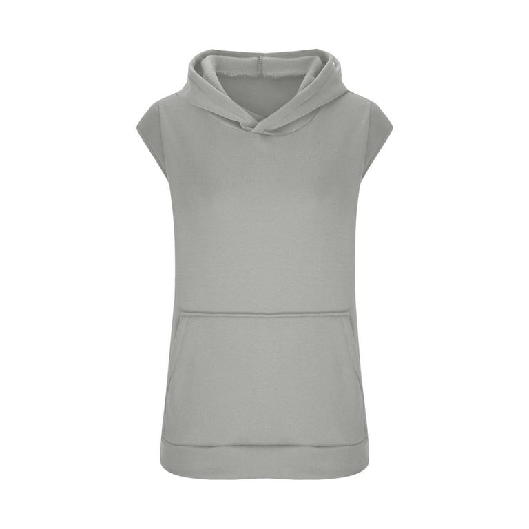 Women's sleeveless sweatshirts hot sale