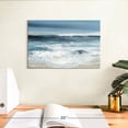 thumbnail image 3 of Elephant Stock Long Beach Waves Wall Art - Horizontal Canvas Wall Art - Living Room Wall Decor - Abstract Canvas - Blue And White Decor By Carol Robinson - 12" x 8", 3 of 8