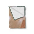 thumbnail image 2 of Fantasy Soft Flannel Fleece Blanket, Little Wood House on Stone Hill with Robot on the Cloudy Roof Calming Artwork Print, Cozy Plush for Indoor and Outdoor Use, 50" x 70", Tan Green, by Ambesonne, 2 of 5