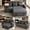 Grey, variant on Sleeper Sectional Sofa, 83" Convertible Sofa Bed with Pull Out Couches, Adjustable Backrest and Seating, L Shaped Couch with Small Desktop, Modern Chenille Sofas for Living Room Apartment,Black