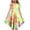 Orange, variant on JUSLIO Dresses for Girls Tie Dye Dresses Casual Crew Neck Short Sleeve Dress Size 4 Y