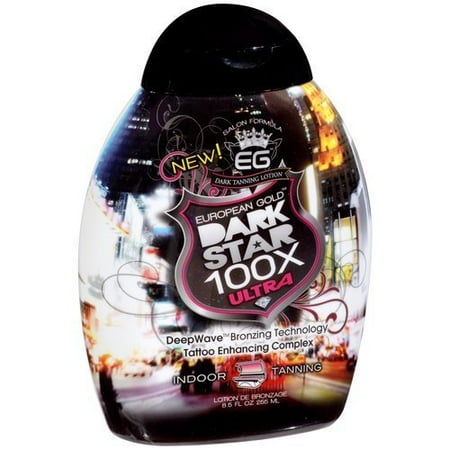 Dark Star 100x Ultra Indoor Tanning Lotion, 8.5 fl oz, European Gold Dark Star 100x Ultra Indoor Tanning Lotion By European (The Best Dark Tanning Lotion)