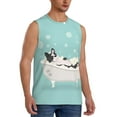thumbnail image 2 of Bingfone French Bulldog Taking a Bath Pattern Men's Tank Tops Workout Sleeveless Tee Shirts Running Beach Tanks for Men-XX-Large, 2 of 8