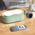thumbnail image 3 of Reloj despertador con altavoz Bluetooth FREEFISH con cargador inalámbrico, 3 of 8