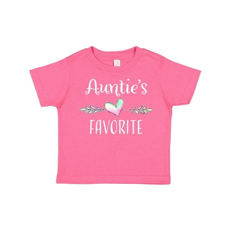 

Inktastic Aunties Favorite- Heart Grandchild Gift Toddler Boy or Toddler Girl T-Shirt