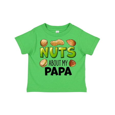 

Inktastic Nuts About My Papa Peanut Almond Pistachio Gift Toddler Boy or Toddler Girl T-Shirt