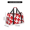 thumbnail image 3 of Honeii Red Cross 1 Print Gym Bag,Carry on Weekender Overnight Bag, Travel Duffel Bags, Personal Item Travel Bag,Tote Bag,Workout Dance Bag, 3 of 7
