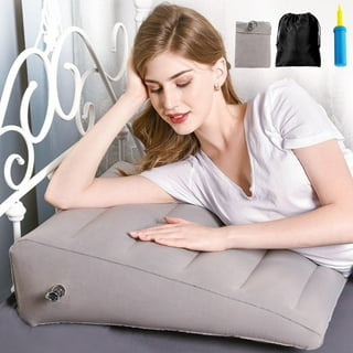 DMI Wedge Pillow, Leg Pillow, Bolster Pillow, Incline Pillow for Leg  Elevation, Snoring, Circulation, Pregnancy, Sciatica, Leg Rest or Foot  Elevation, Blue, 30.5 x 20 x 10 