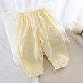 thumbnail image 2 of Wenfanal Boys Sweatpants,Childrens Pants Summer Thin Comfortable Breathable Casual Pants Size 12-18 Months,Beige, 2 of 3