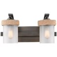 thumbnail image 4 of Beaumont Lane 2 Light Sandblasted Vanity Light in Gunmetal Bronze, 4 of 5