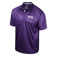 thumbnail image 2 of Men's Colosseum Purple TCU Horned Frogs Honeycomb Raglan Polo, 2 of 3