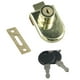 thumbnail image 3 of Elegant Gold Glass Door Lock Latch with Keys for Display Case Wine Cellar, 3 of 10
