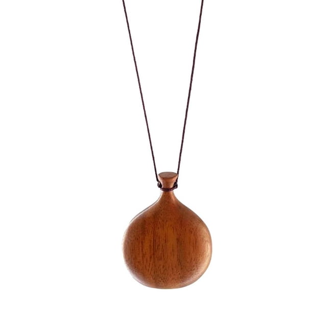 SGACAI Collares colgantes largos con forma de jarra de madera, cadena de cuerda ajustable, gargantillas, regalo de cumpleaños: