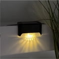 thumbnail image 4 of Paquete de 4 luces solares para patio, acabado negro, impermeables, para caminos, patios, terrazas, escaleras, escalones y cercas. [Clase energética G](Actualización 1LED Caja negra Luz, 4 of 5