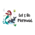 thumbnail image 2 of Let's Be Mermaid Colorful Fish Dream Big Little Octopus Statfish Princess Queen Sweet Dreams Bedtime Unicorn Lovely Dear Dream Holiday Gift Decorating Bedroom Wall Decal Sticker - Size: 10 In X 6 In, 2 of 5