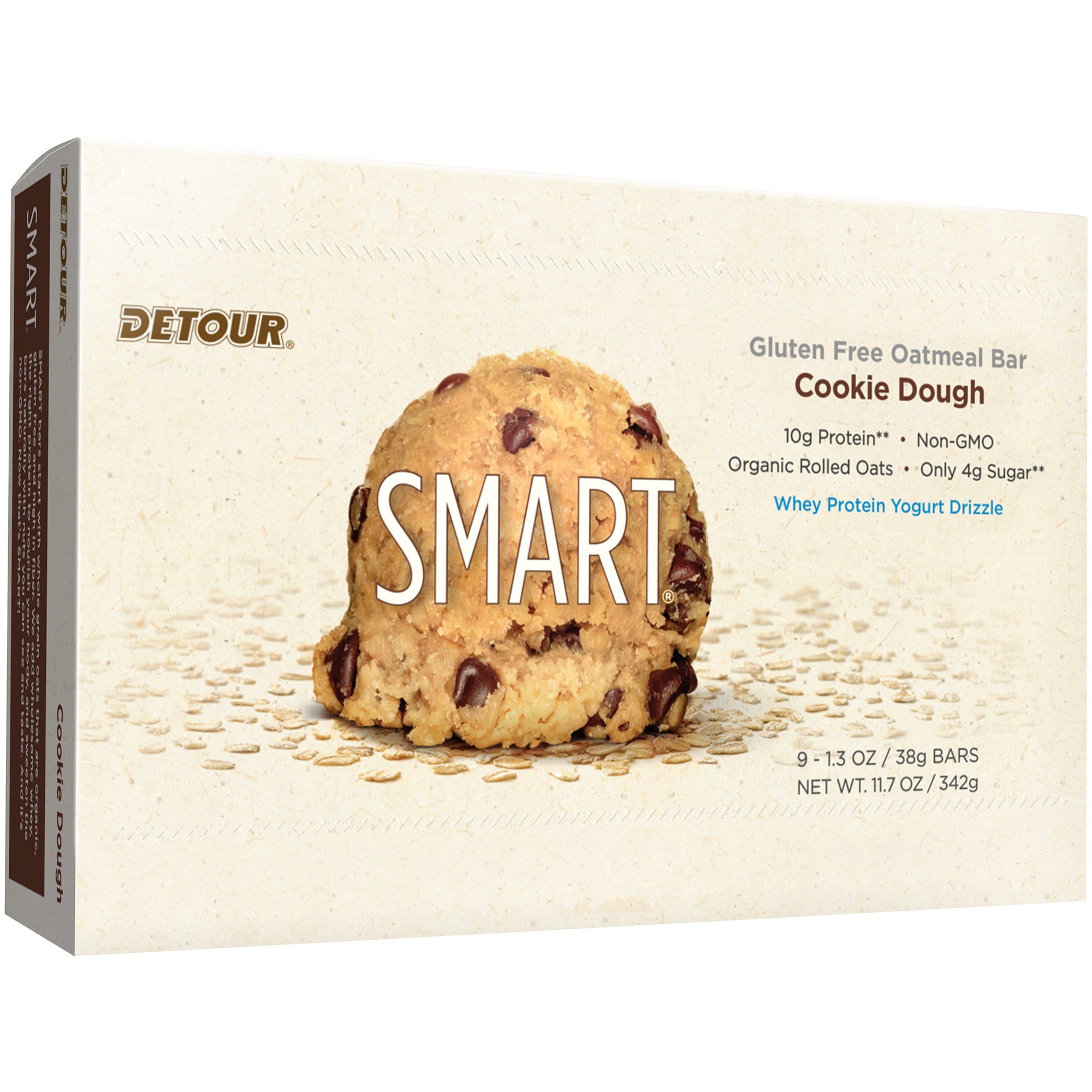 Detour Smart Bar, Cookie Dough, 10g Protein, 9 Ct
