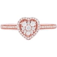 thumbnail image 5 of 1/4ct TW Diamond 10K Rose Gold Heart Shaped Cluster Halo Engagement ring, 5 of 6