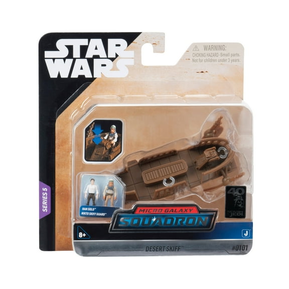 Star Wars Micro Galaxy Squadron Desert Skiff - 3 inch Vehicle with Two 1 inch Micro Figure Accessories