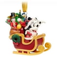 thumbnail image 2 of Disney Parks Turn of the Century Holiday Mickey Minnie Santa Sleigh Ornament New, 2 of 4