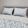 thumbnail image 2 of Squirrel Comforter & Sham Bedding Set, Rustic Folk Style Forest Animal Continuous Pattern, 3 pcs Duvet Set Microfiber Filling Quilt, 5 Sizes, Dark Salmon Pale Blue, by Ambesonne, 2 of 4