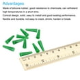 thumbnail image 4 of Uxcell Silicone Rubber Tapered Plug 3.2mm to 6.4mm Solid Green for Powder Coating, Painting, Laboratory Use 50 Pieces, 4 of 5