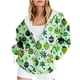 thumbnail image 1 of Puntoco Chaqueta Con Capucha Y Manga Larga Con Cremallera Y Estampado Navideño Informal Para Mujer, 1 of 6