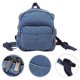 thumbnail image 2 of Canvas Backpack: Mini Denim Backpack For Women Vintage Daypack Compact Travel Bag With Multi-Pocket Design Casual Bag For Daily Use, 2 of 3